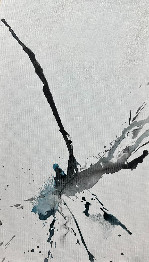 ohne Titel - Acryl auf Hartfaserplatte 32x55cm