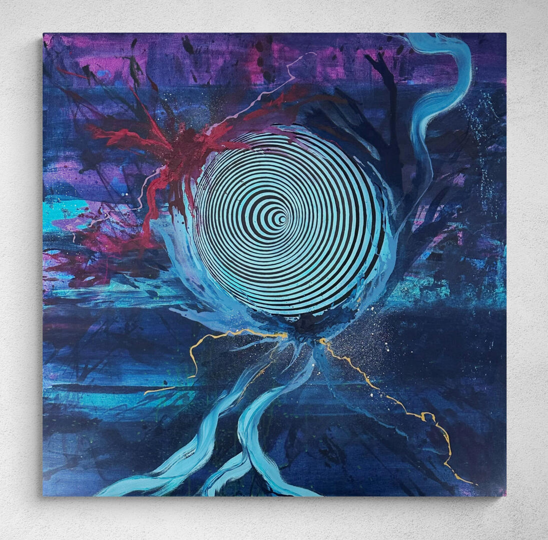 Frequenz #4 - Acryl auf Keilrahmen 100x100cm - €580,-